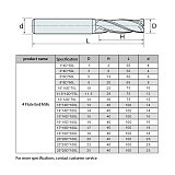 Solid Carbide (Tungsten Carbide + Cobalt), 4 Fulte 55 Degrees Hard Tungsten Steel Alloy Milling Cutter CNC Mill Bits for Steel - TISIN Coated