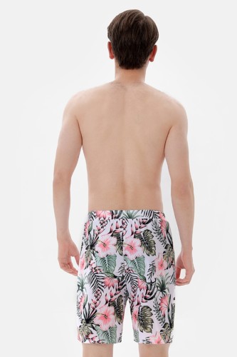 Men Summer Fashion Floral Print Beach Shorts