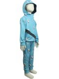Kids Boy Spring Blue Printed Shirt and Pants Two Piece Set