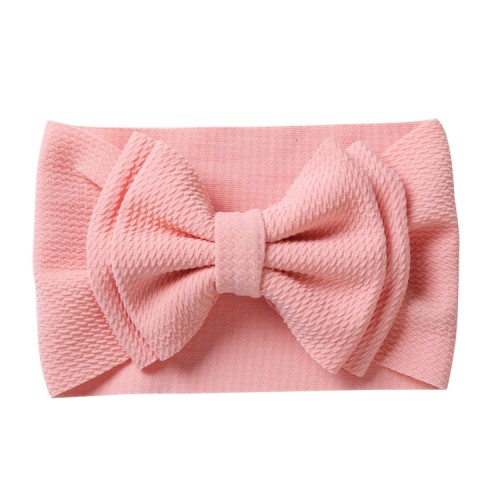 Baby Girl Pink Big Bow Knotted Hair Headbands