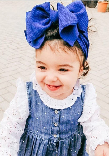 Baby Girl Blue Bow Knotted Hair Headbands