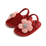 Baby Girl Summer Red Flower Toddler Shoes