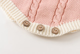 Baby Girl Pink Floral Bib Knitting Bodysuit