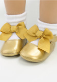 Spring and Summer Baby Girl Yellow Bow Mary Jane Toddler Shoes