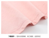 Kids Girl Spring Cartoon Print Pink O-neck Long Sleeve T-Shirt