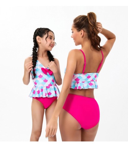 Mommy and Me Family Matching Printed Mom Two-Piece Swimwear