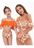 Mommy and Me Family Matching Printed Girls Two-Piece Swimwear