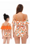 Mommy and Me Family Matching Printed Girls Two-Piece Swimwear