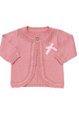 Kids Girl Pink Hollow Out Cardigans