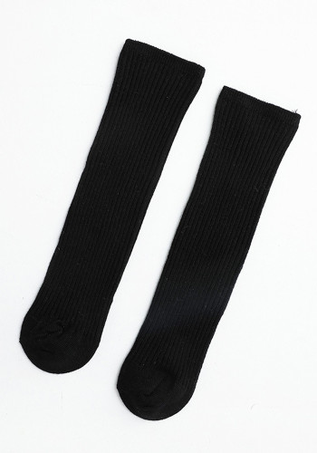 (3PCS) Kids Unisex Black Knitting Socks