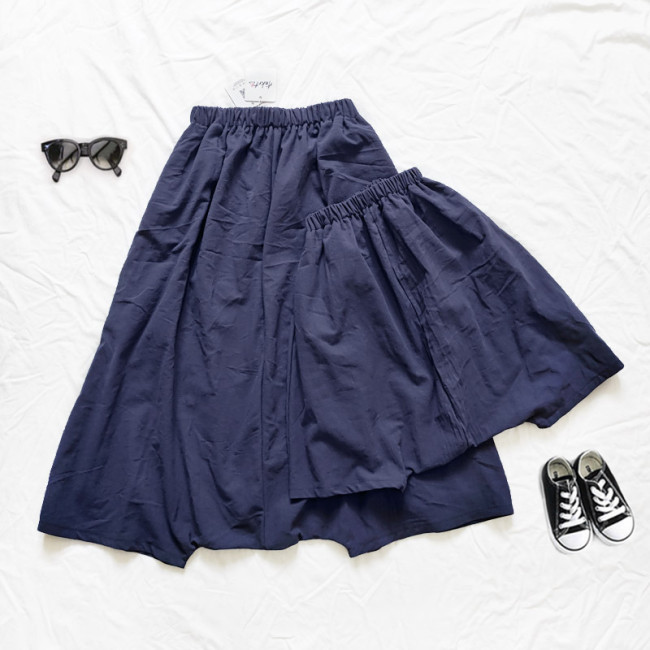 Summer Family Wear Parent-Child Dress Loose Wide High Waist Skirt