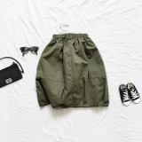 Summer Girls Wrinkled Mid-Length Lantern Skirt