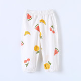 Summer Boys And Girls Breathable Mesh Bamboo Cotton Jacquard Anti-Mosquito Pants