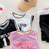 Children's letter print sports suit 0-6 years old summer boy baby Letter T-shirt shorts Two Piece set