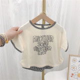 Girls cool handsome set boys and girls sports fashionable summer children's short sleeve shorts Two Piece baby summer clothes
