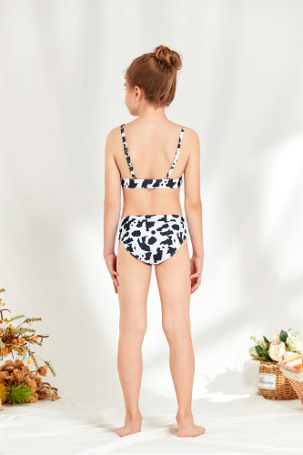 Kids Swimwear Two Pieces Printed Cow Bikini Middle and Big Kids Swimwear Swimsuits