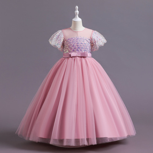 Children's sequined wedding dress performance tutu summer Princess Dress