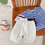 Kids Casual Shorts 0-6 Years Summer Boys Solid Color Cargo Pants Baby Thin Pants with bag