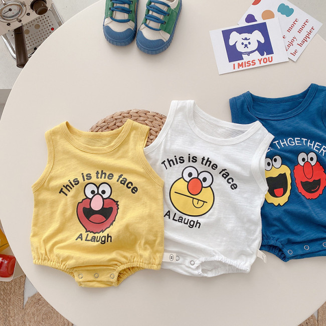 Baby Sleeveless Onesie Clothes 0-2 Years Old Summer Boys Thin Breathable Romper Clothes Newborn Clothes