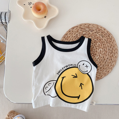 Children's Vest 0-5 Years Summer Baby Boy And Girl Letter Vest Sleeveless Trendy Vest