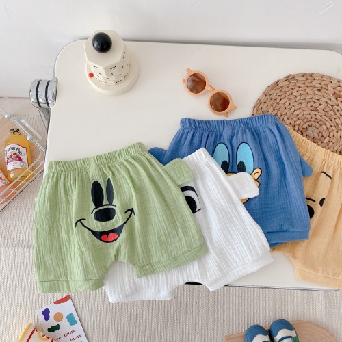 Children's cartoon shorts 0-3 years old summer boy baby loose pants baby soft pants