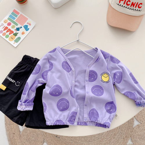 Kids Air Conditioning Shirt 0-5 Years Summer Baby Boy And Girl Soft Thin Top Kids Fashion Cardigan