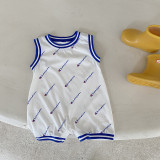 Baby Sleeveless Romper 0-2 Years Old Summer Baby Boy And Girl Cartoon Letter One Piece Newborn Clothes Thin