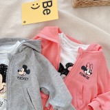 Children's Sports Suit 0-3 Years Old Autumn Baby Boy And Girl Trendy Cartoon Jacket Casual Pants Two Piece Set