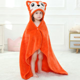 Children'S Solid Color Animal Blanket Baby Brocade Hooded Towel Baby Home Air Conditioner Quilt