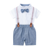 Baby Boy Gentleman Suit Summer Romper Overalls