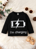 Baby Boy Fall Print Long Sleeve Pullover Top
