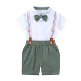 Baby Boy Gentleman Suit Summer Romper Overalls