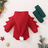 Baby Christmas Santa Trees Print 3PC Hoody Rompers