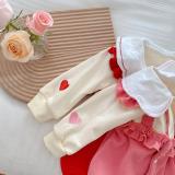 Baby Girlcute Jumpsuit 0-2 Years Old Autumn Baby Peter Pan Collar Princess Romper Fake Two-Piece Romper