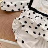 Baby Polka Dot Jumpsuit 0-2 Years Old Autumn Baby Girl Long-Sleeved Romper Newborn Outing Clothes