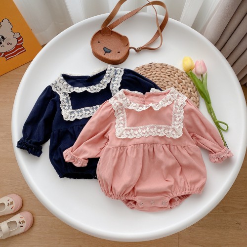 Baby Girl lace long sleeve romper