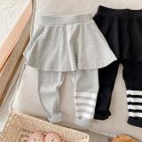 Girls Trendy Culottes 1-7 Years Old Spring And Autumn Skirt Girls Sports Style Basic Pants Kids Outing Pants
