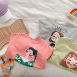 Girls Cartoon Hoodies 1-7 Years Old Autumn Baby Girl Printed Long Sleeve T-Shirt Little Girls Casual Basic Shirt
