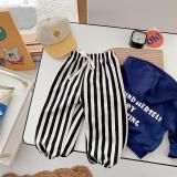 Children's Striped Casual Pants Fall 1-7 Years Old Boys' Sweatpants Girls' Sports Pants
