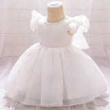 Summer Baby 1St Year Birthday Party Dress Flower Girl Wedding Baby Princess Dress Trendy Tulle Children'S Dress