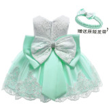 Children'S Wear Kids Girl Princess Dress Bowknot Lace Children'S Dress