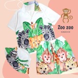 Girl Short Sleeve Shirt And Shorts Two-Piece Set