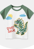 Kids Children'S Clothing Dinosaur Print Children'S Short-Sleeved T-Shirt Baby Boy Clothes Basic Undershirt