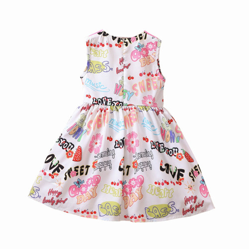 Girl Summer Trendy Plaid Sleeveless Princess Dress