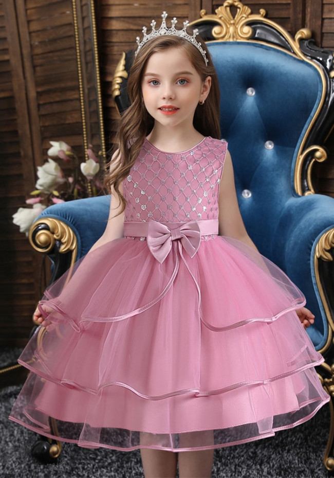 Girls' one-year-old dress skirt flower girl girl high-end princess birthday dress