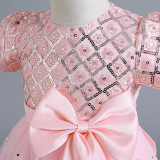 Girls Dresses Girls Dresses Sequin Bow Kids Dresses