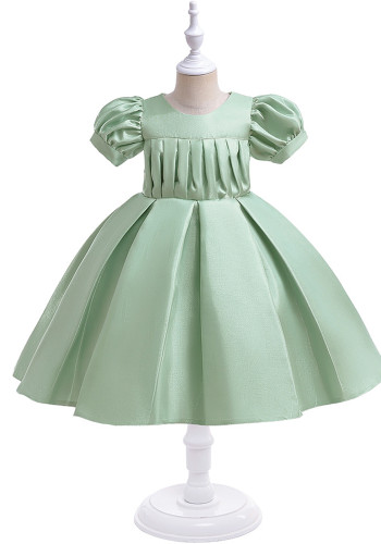Children's Dress Girls Puff Sleeve Performance Princess Dress
