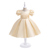 Children's Dress Girls Puff Sleeve Performance Princess Dress