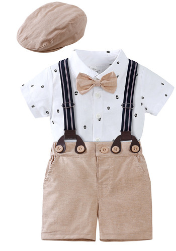 Children's Suits Summer Short-Sleeved Romper Shorts Baby Boys Two Piece Set
