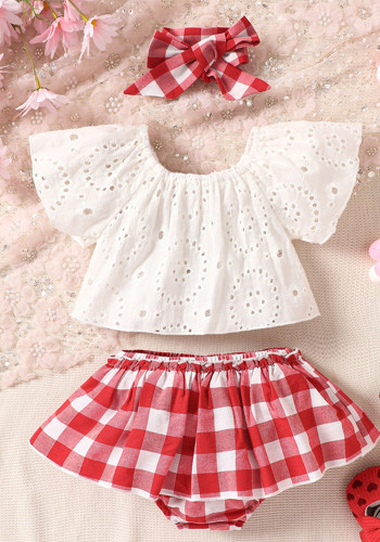 Baby Suit Summer White Short-Sleeved Top Shorts Infant Clothing Children's Clothes Newborn Suit
